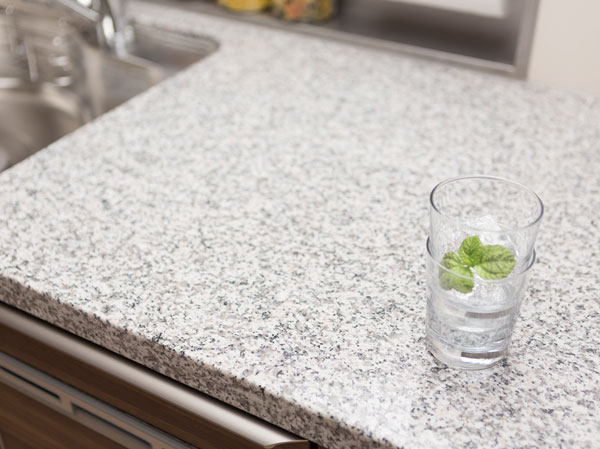 Kitchen.  [Natural granite kitchen counter top] We chose the top plate of the kitchen, Mottled pattern was mainly composed of quartz and feldspar and the gloss of attractive granite. Less likely to be scratched, It emits a refinement of natural unique.