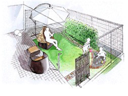 Other. Private garden image illustrations