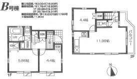 Floor plan. 36,800,000 yen, 3LDK, Land area 63 sq m , Building area 61.76 sq m