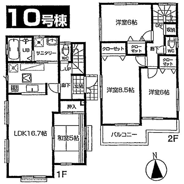 Floor plan. 28.8 million yen, 4LDK, Land area 115 sq m , Building area 97.7 sq m