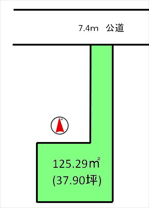 Compartment figure. Land price 7 million yen, Land area 125.29 sq m compartment view