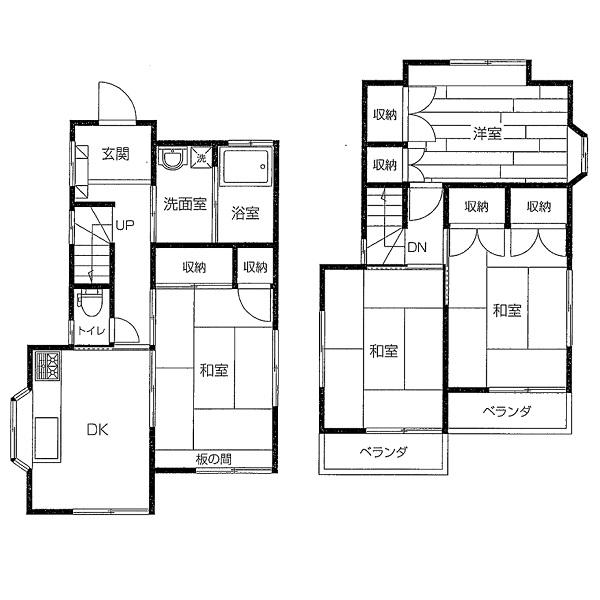 Floor plan. 15.3 million yen, 3DK, Land area 123.83 sq m , Building area 36.8 sq m