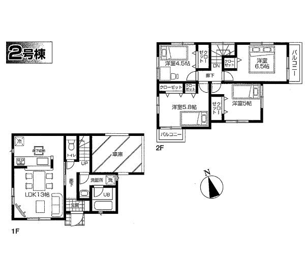 Floor plan. 27,800,000 yen, 4LDK, Land area 82.41 sq m , Building area 93.15 sq m