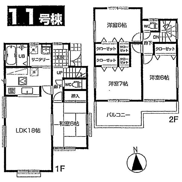 Floor plan. 29,800,000 yen, 4LDK, Land area 115.01 sq m , Building area 100.19 sq m