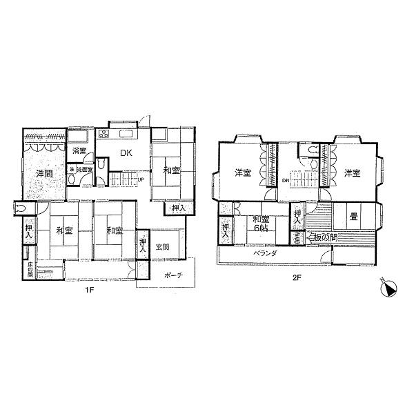 Floor plan. 33,800,000 yen, 8DK, Land area 199 sq m , Building area 98.93 sq m