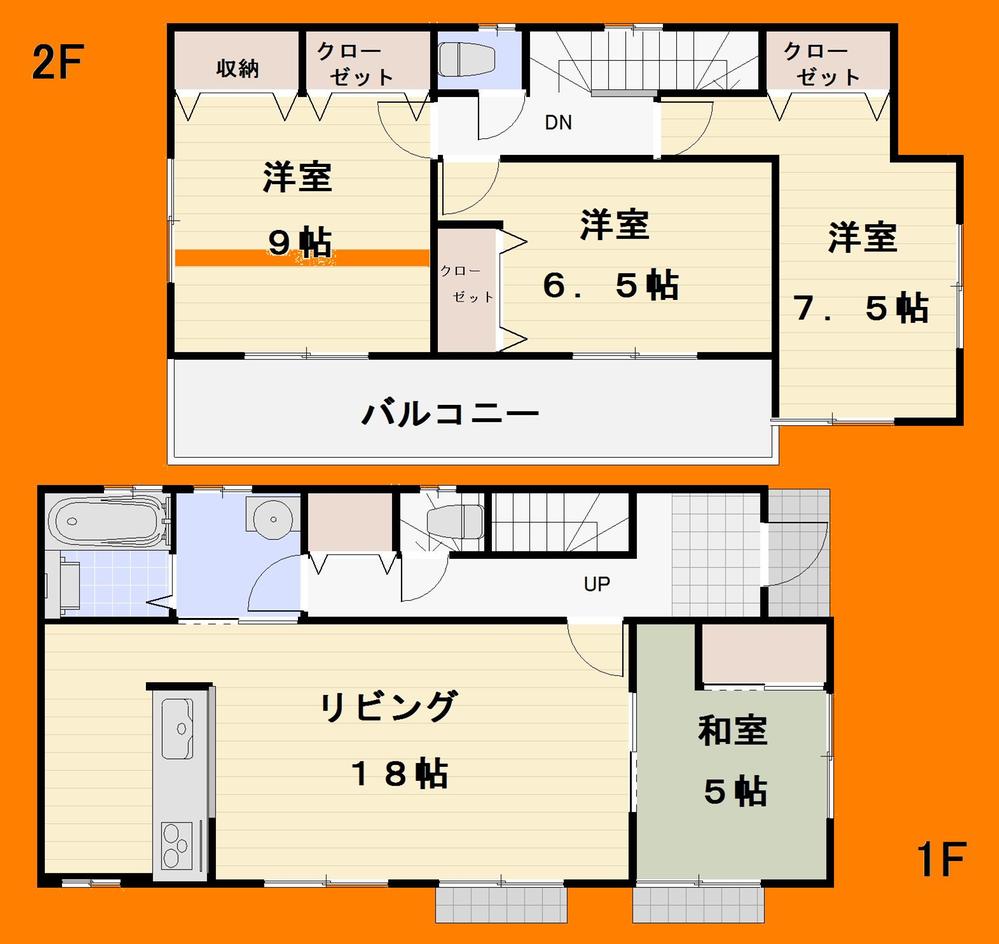 Floor plan. 25,800,000 yen, 4LDK, Land area 195.4 sq m , Building area 106.81 sq m floor plan
