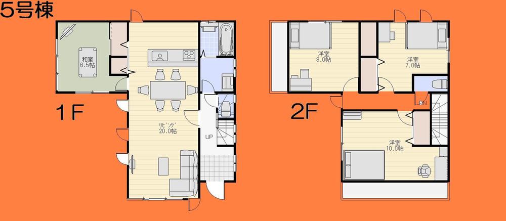 Floor plan. 30,800,000 yen, 4LDK, Land area 165.76 sq m , Building area 115.92 sq m 5 Building floor plan