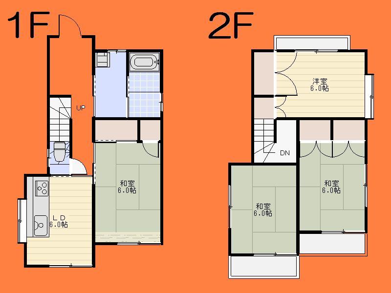 Floor plan. 14.8 million yen, 4DK, Land area 123.83 sq m , Building area 72.8 sq m