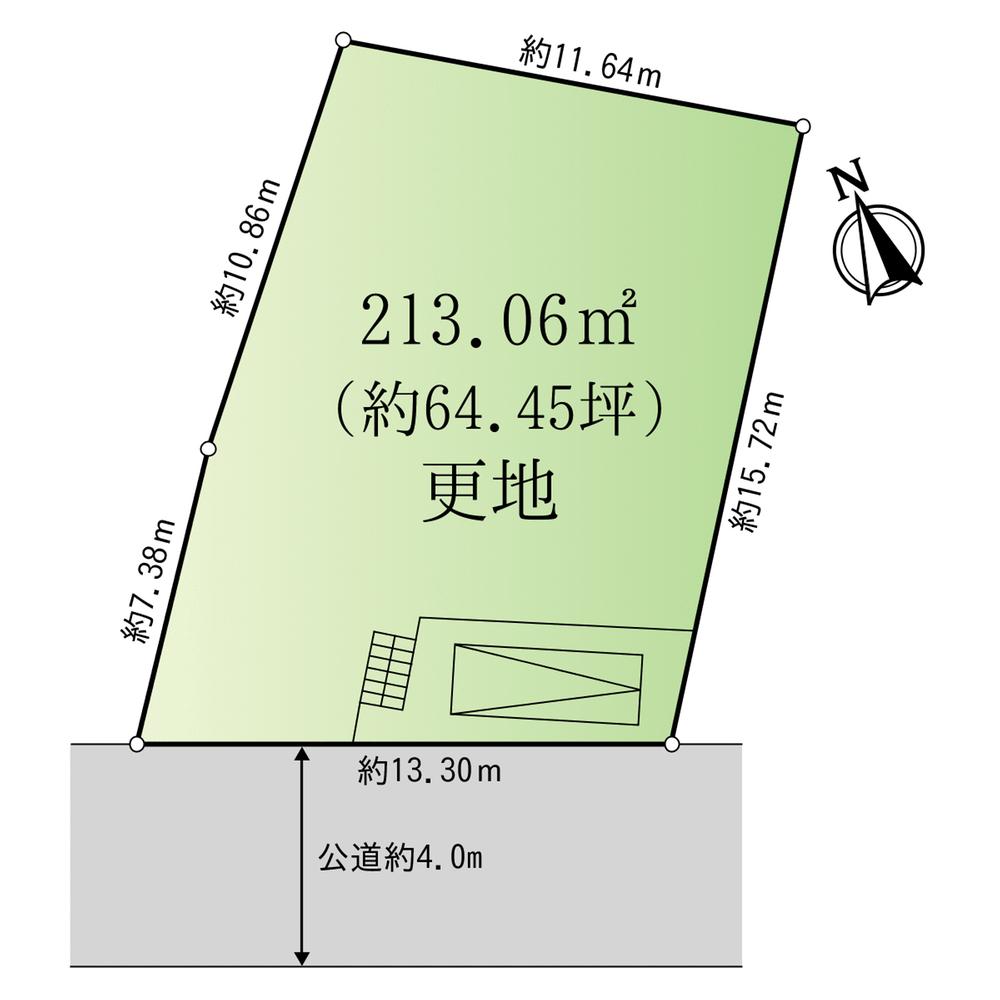 Compartment figure. Land price 9.8 million yen, Land area 213.06 sq m