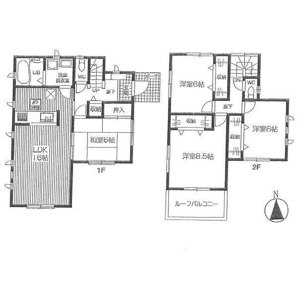 Floor plan. 38,800,000 yen, 4LDK, Land area 131.67 sq m , Building area 102.67 sq m
