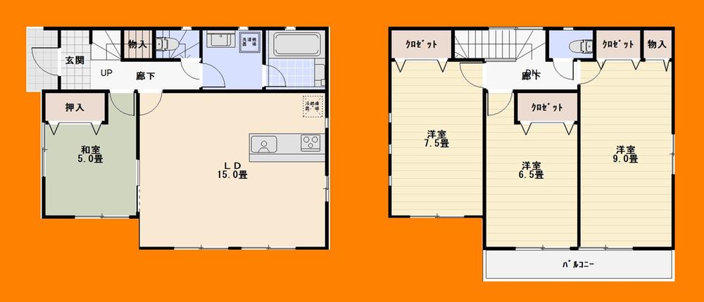 Floor plan. 21,800,000 yen, 4LDK, Land area 158.19 sq m , Building area 95.98 sq m