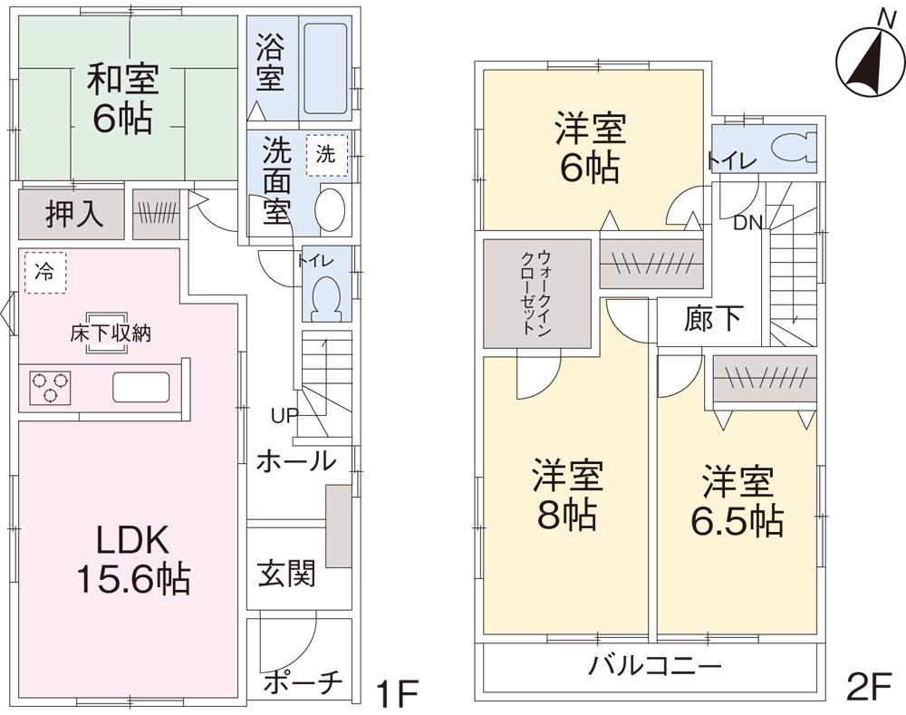 Floor plan. Price 24,800,000 yen, 4LDK, Land area 192.6 sq m , Building area 105.82 sq m