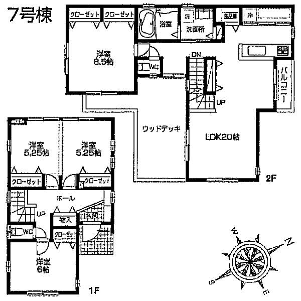 Floor plan. 34,800,000 yen, 4LDK, Land area 262.45 sq m , Building area 110.13 sq m