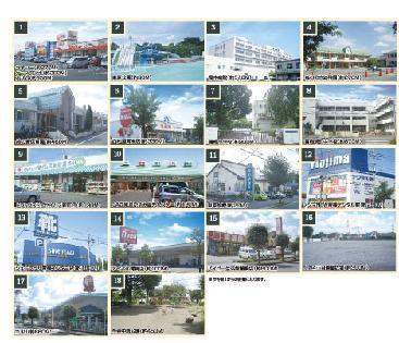 Local guide map. Surrounding facilities