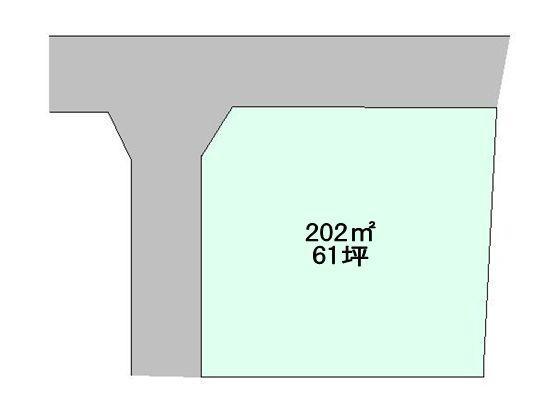 Compartment figure. Land price 12.8 million yen, Land area 202 sq m