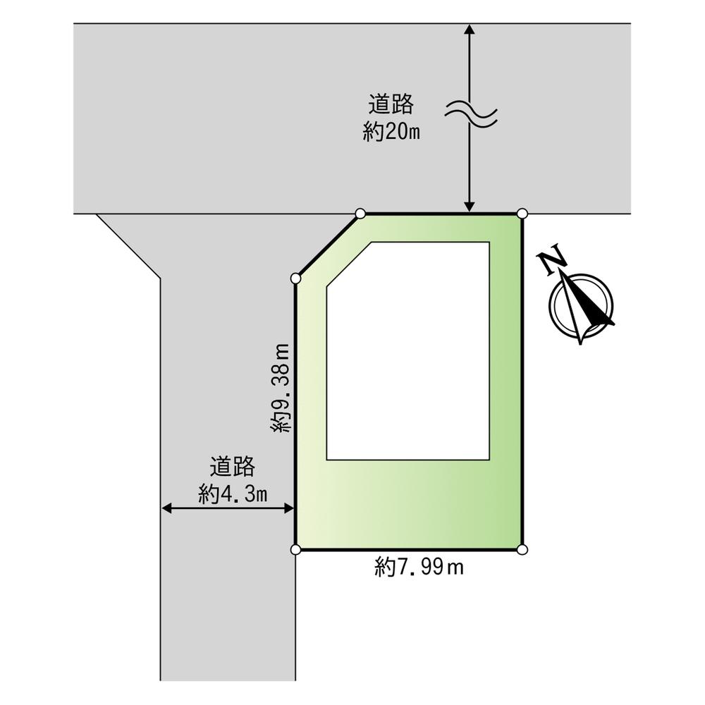 Compartment figure. Land price 8.5 million yen, Land area 91.44 sq m