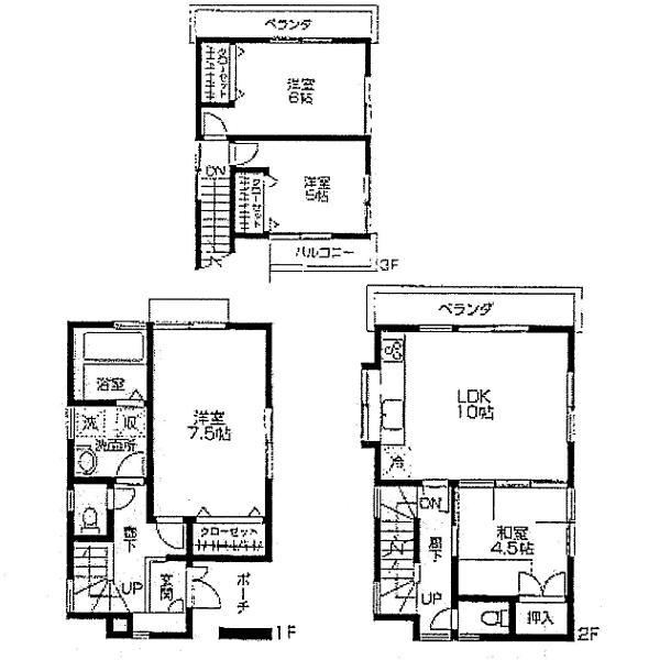 Floor plan. 27,800,000 yen, 4LDK, Land area 89.3 sq m , Building area 86.25 sq m