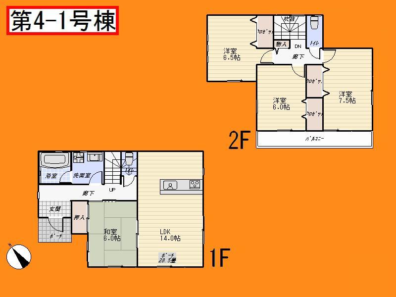 Floor plan. 22,800,000 yen, 4LDK, Land area 188.21 sq m , Building area 94.36 sq m floor plan