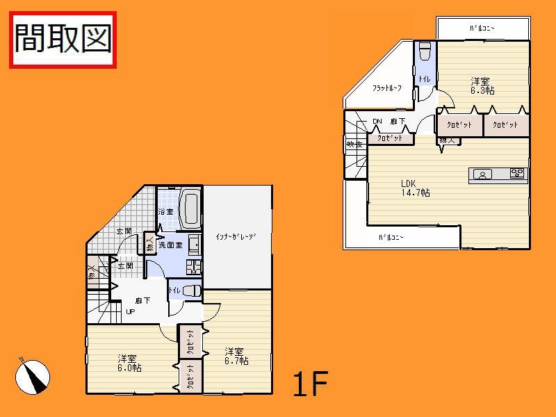 Floor plan. 31,800,000 yen, 3LDK, Land area 75.96 sq m , Building area 99.98 sq m floor plan