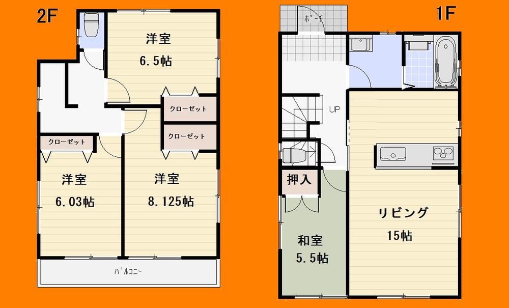 Floor plan. (6 Building), Price 33,800,000 yen, 4LDK, Land area 120.1 sq m , Building area 97.08 sq m