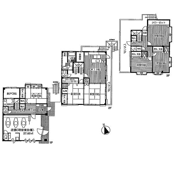 Floor plan. 56,500,000 yen, 6DK+S, Land area 473.55 sq m , Building area 183.82 sq m