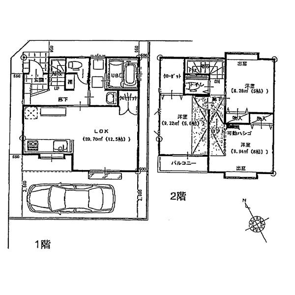 Floor plan. 29,800,000 yen, 3LDK, Land area 75.69 sq m , Building area 74.94 sq m