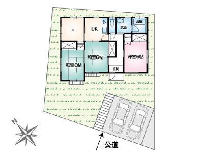 Floor plan. 20.8 million yen, 4DK, Land area 216.83 sq m , Building area 66.1 sq m