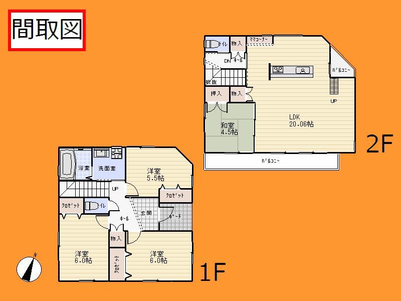 Floor plan. 28.8 million yen, 4LDK, Land area 90.1 sq m , Building area 96.89 sq m