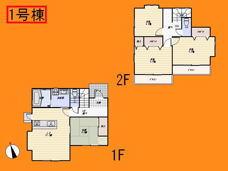 Floor plan. 33,800,000 yen, 4LDK, Land area 100 sq m , Building area 82.62 sq m