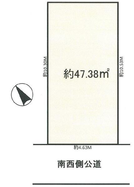 Compartment figure. Land price 26,800,000 yen, Land area 47.38 sq m