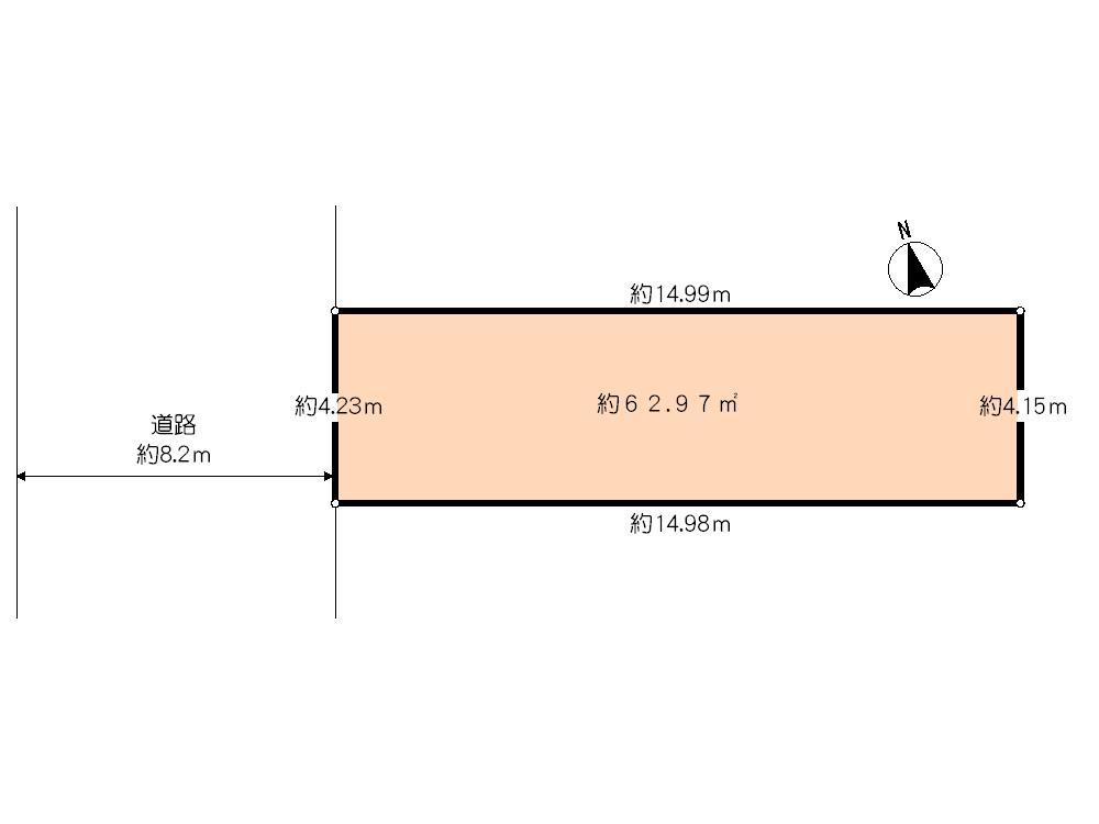 Compartment figure. Land price 39,900,000 yen, Land area 62.97 sq m