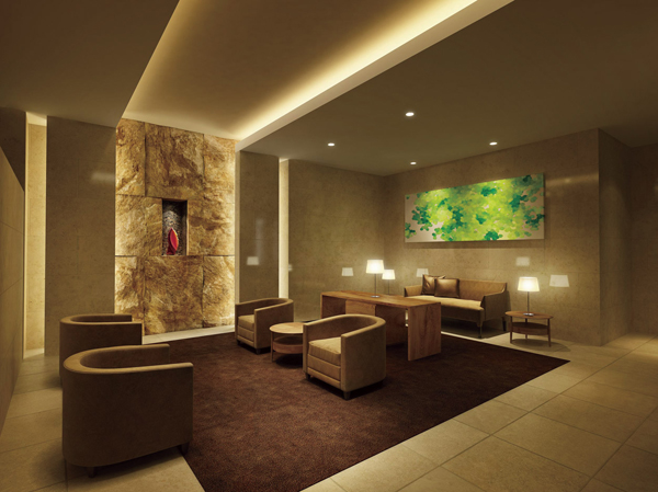 Features of the building. Lounge Rendering CG