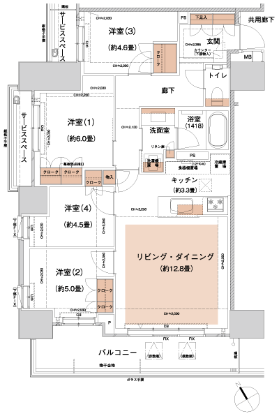Floor: 4LD ・ K, the occupied area: 81.23 sq m, Price: 75,221,300 yen, now on sale