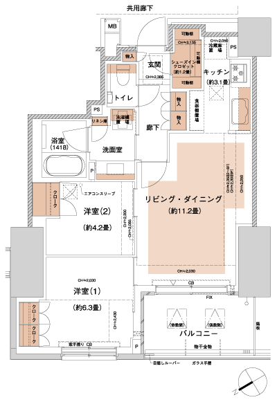 Floor: 2LD ・ K + SIC, the occupied area: 60.43 sq m, Price: 44,695,746 yen, now on sale