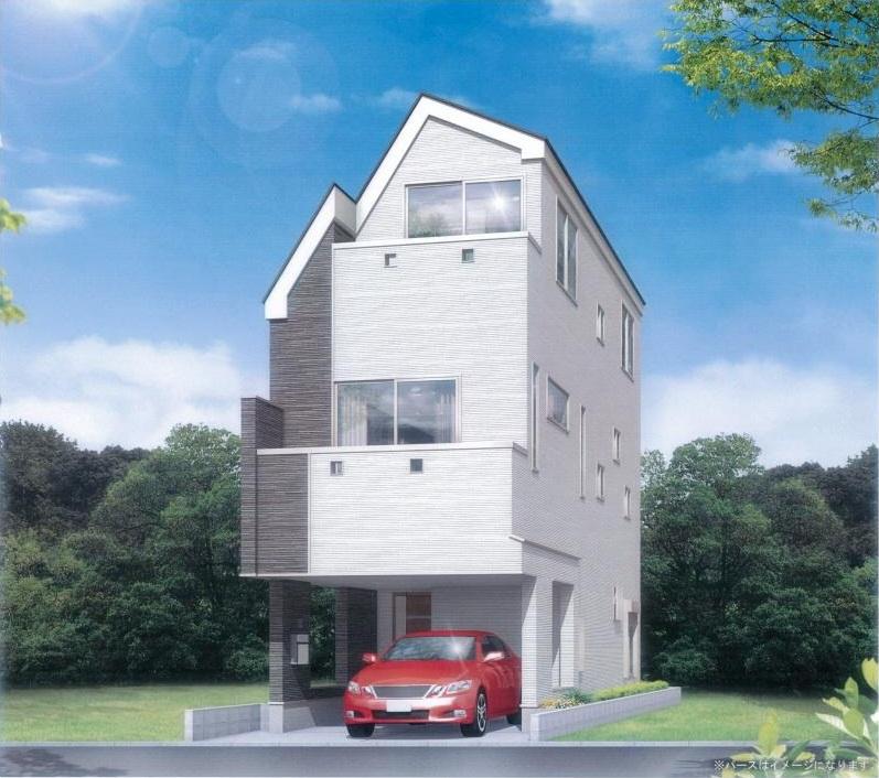 Rendering (appearance).  [Rendering of the three-storey] There is parking space