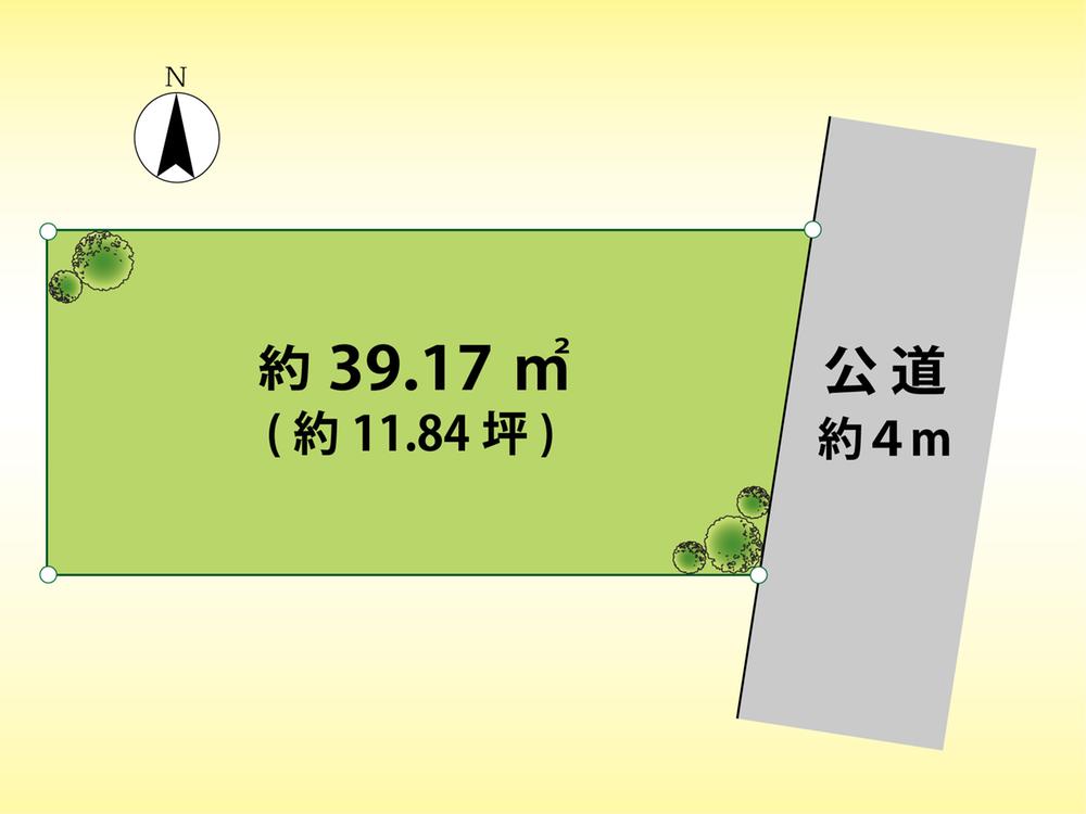 Compartment figure. Land price 22,408,000 yen, Land area 39.17 sq m