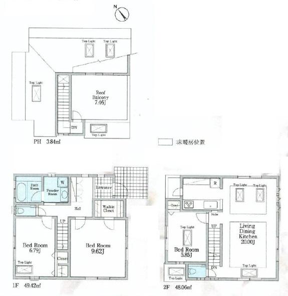 Floor plan. (C section), Price 75,800,000 yen, 3LDK, Land area 114.9 sq m , Building area 101.32 sq m