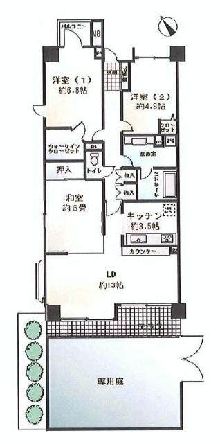 Floor plan. 3LDK, Price 49,800,000 yen, Occupied area 77.76 sq m