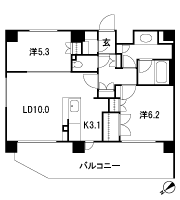Floor: 2LDK + SIC, the occupied area: 59.22 sq m