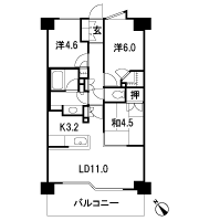 Floor: 3LDK + WIC, the occupied area: 64.76 sq m