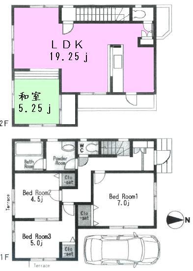 Floor plan. 37,800,000 yen, 4LDK, Land area 80.29 sq m , Building area 95.22 sq m