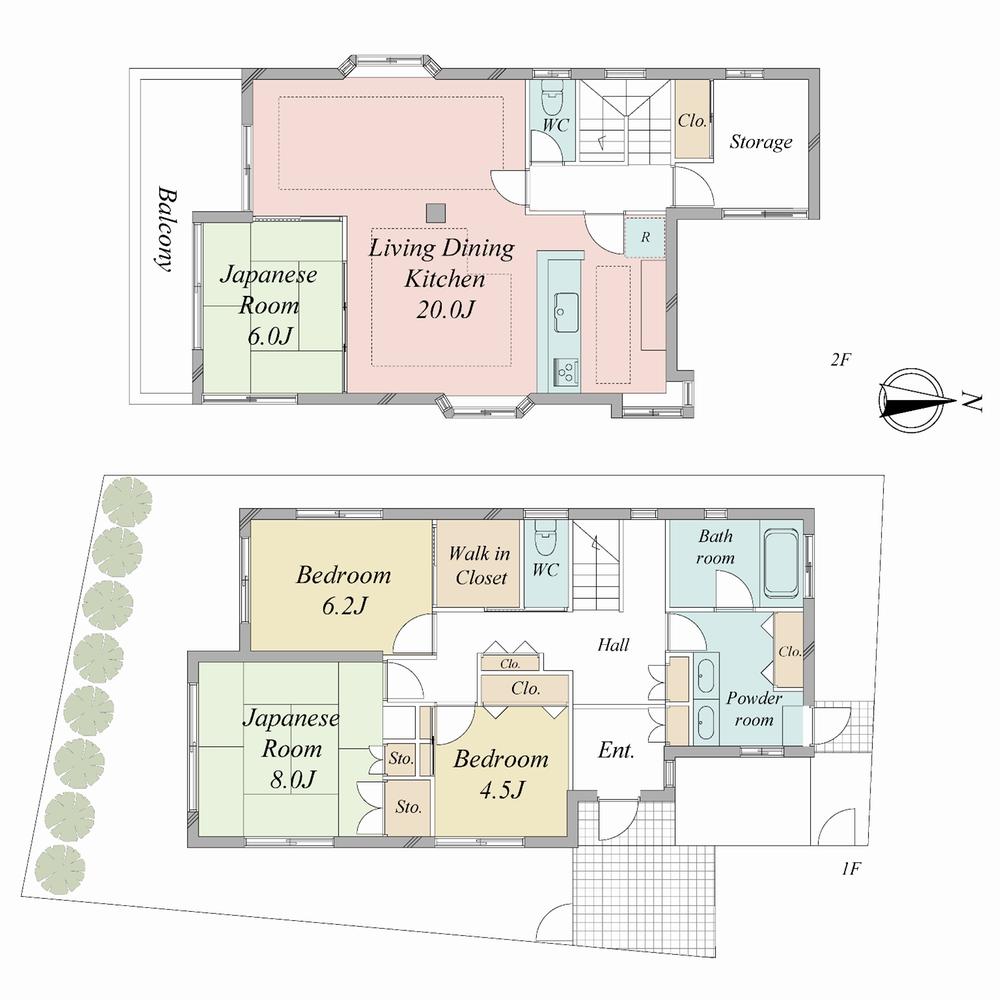 Floor plan. 83,800,000 yen, 4LDK + S (storeroom), Land area 152.67 sq m , Building area 133.95 sq m