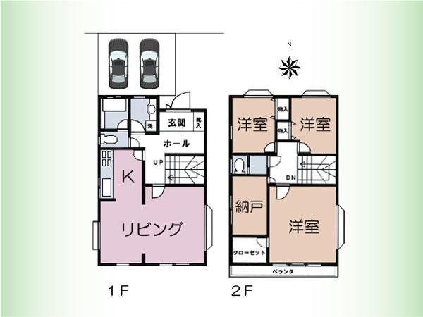 Floor plan. 98,800,000 yen, 3LDK, Land area 147.14 sq m , Building area 134.65 sq m floor plan