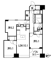 Floor: 3LDK + 2WIC + SIC, the occupied area: 66.01 sq m, Price: 50,900,000 yen, now on sale