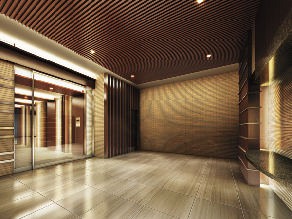 Features of the building.  [Entrance Hall Rendering] Serene Naru Entrance Hall, It invites gently to the private residence.