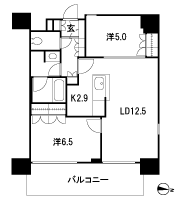Floor: 2LDK, occupied area: 59.97 sq m, Price: 39,800,000 yen (tentative)