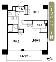 Floor: 2LDK, occupied area: 59.97 sq m, Price: 48,200,000 yen (tentative)
