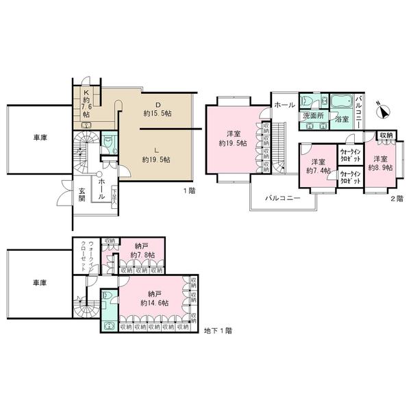 Floor plan. 400 million 48 million yen, 3LDK, Land area 389.24 sq m , RC residential building area 332.23 sq m Mizusawa construction construction.