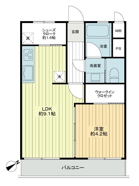 Floor plan. 2DK, Price 18,800,000 yen, Occupied area 35.64 sq m , Some of the balcony area 4.86 sq m large of shoes in cloak and walk-in closet, Storage capacity is the floor plan of charm!