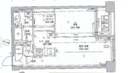 Floor plan. 1LDK, Price 29,800,000 yen, Occupied area 42.47 sq m , Balcony area 3.18 sq m
